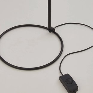 Searchlight Dulwich vloerlamp, dimbaar, zwart, metaal, 152 cm, E27