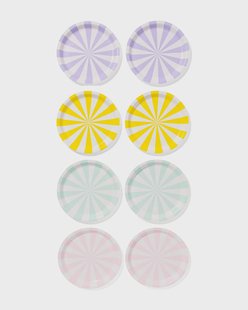 HEMA Papieren bord groot multicolor 8 stuks
