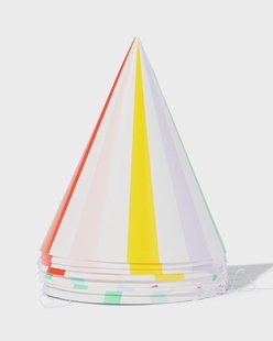 HEMA Feesthoedjes streep 8 stuks