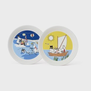 Moomin Arabia Moomin plate Bonfire & Sailing 2 parts 19 cm
