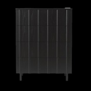 Normann Copenhagen Rib commode 4 lades Soft Black