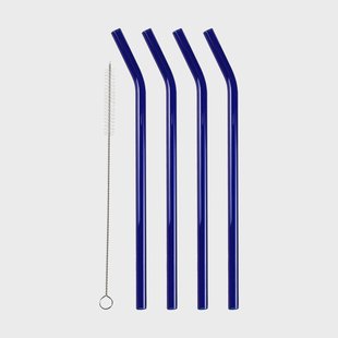 Lyngby Glas Lyngby Glas rietjes 21,5 cm 4-pack Blauw Lyngby Glas Lyngby Glas rietjes 21,5 cm 4-pack Blauw