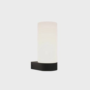 Lucande Basolo badkamer wandlamp, zwart, hoogte 17,2 cm, glas