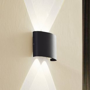 Lindby LED buiten wandlamp Ithan, 2-lamps, antraciet, metaal