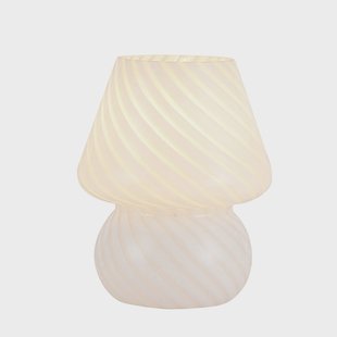 Lindby Andriana tafellamp, wit, glas, Ø 15 cm