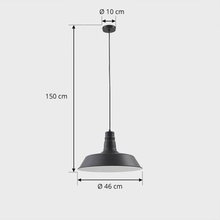 Hanglamp Lindby Laylan, nikkel/wit, Ø 46 cm, metaal