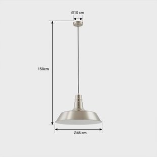 Hanglamp Lindby Laylan, zwart/wit, Ø 46 cm, metaal