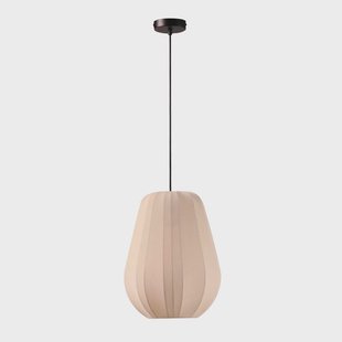Lindby hanglamp Helin, beige, Ø 30 cm, stof