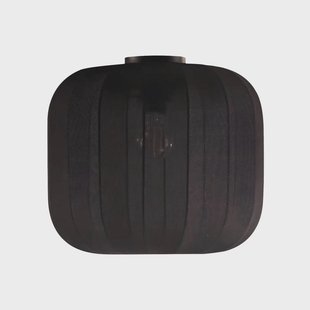 Lindby Helin plafondlamp, zwart, stof, Ø 35 cm
