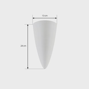 Wandlamp Lindby Pascali, hoogte 42 cm, wit, gips