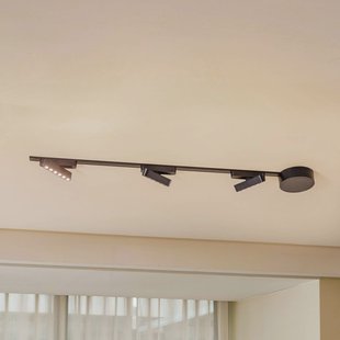 Lindby Railsysteem 48V Lumaro, 3 LED-strips, zwart, CCT