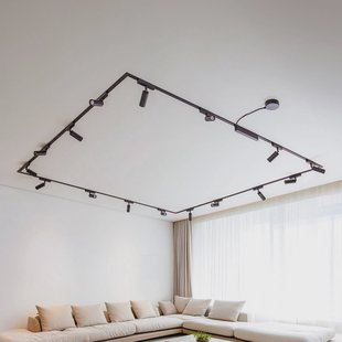 Lindby Railsystem 48V Lumaro spots 16-voudig zwart Ø4cm dimbaar