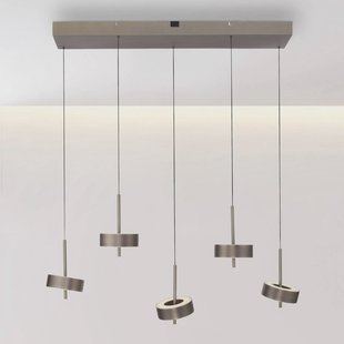 Q-Smart-Home Paul Neuhaus SMART+ hanglamp Q-Rotate donkerbruin 5-lamps