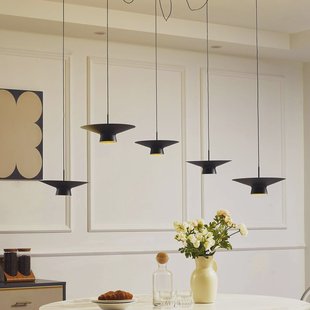 Lindby LED hanglamp Norvind, 10-lamps, zwart, dimbaar.