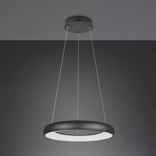 Trio Lighting Cardona hanglamp, Ø 62 cm, zwart, CCT, metaal