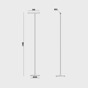 Molto Luce LED vloerlamp Meyjo F, zwart/goudkleurig, aluminium