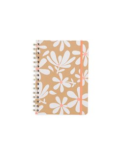 HEMA Notitieboek A5 spiraal karton bloemen