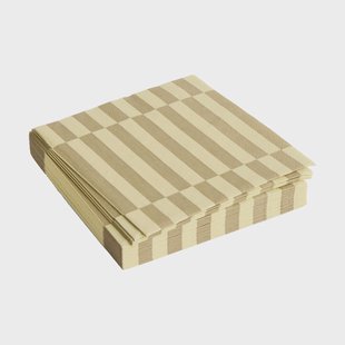 HAY Pattern Lunch Stripe servet 33x33 cm 20-pack Cream-sand pillar