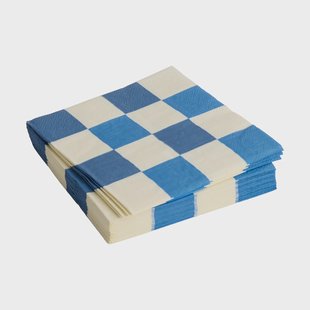 HAY Pattern Lunch Check servet 33x33 cm 20-pack Off white-blue M