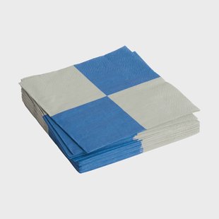 HAY Pattern Dinner Check servet 40x40 cm 20-pack Grey-blue L