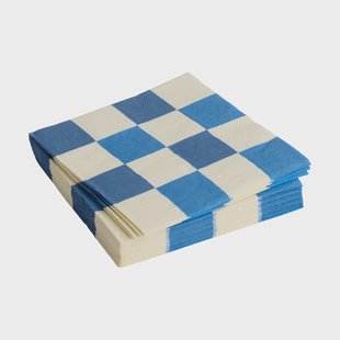 HAY Pattern Dinner Check servet 40x40 cm 20-pack Off white-blues M