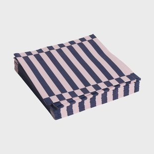 HAY Pattern Dinner Stripe servet 40x40 cm 20-pack Light pink-dark blue pillar