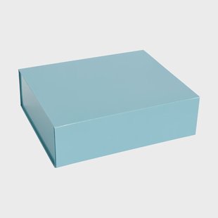 HAY Colour Storage L doos met deksel 34,5x41,5 cm Ocean blue