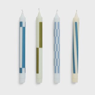 HAY Pattern kaarsen mix 4-pack Green-blue