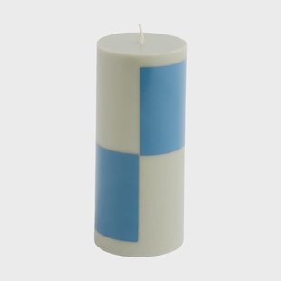 HAY Column Candle blokkaars small 15 cm Grey-blue