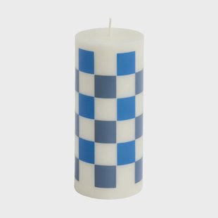 HAY Column Candle blokkaars small 15 cm Off white-blues