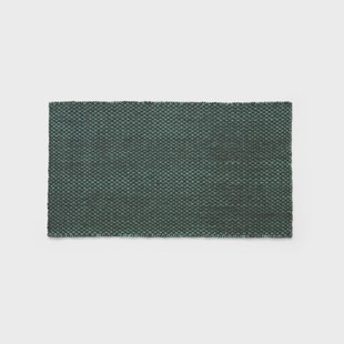 HAY Moiré kelim vloerkleed 52x95 cm Emerald green