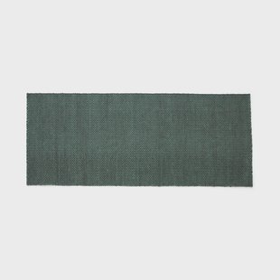 HAY Moiré kelim vloerkleed 80x200 cm Emerald green