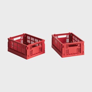 HAY HAY Colour Crate Mini 2-pack 13x17 cm Red HAY HAY Colour Crate Mini 2-pack 13x17 cm Red