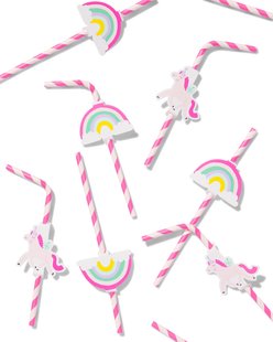 HEMA Papieren rietjes regenboog - 10 stuks
