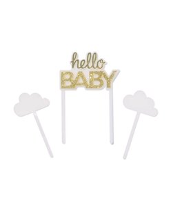 HEMA Herbruikbare taarttopper &apos;hello baby&apos;
