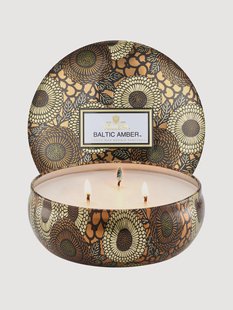 Handgemaakte 3-lonts geurkaars Japonica Collection (amberhars, sandelhout, cederhout &amp; vanilleorchidee)