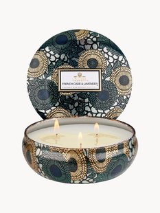 Handgemaakte 3-lonts geurkaars Japonica Collection (cade hout, verbena &amp; lavendel)