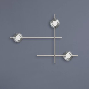 miloox by Sforzin Wandlamp Mikado, cipria/transparant, 3-lamps, glas