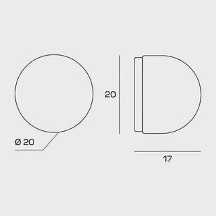 miloox by Sforzin Domu plafondlamp, Ø 20 cm, brons/wit, glas, GX53