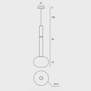 miloox by Sforzin Hanglamp Mose, goud, kaphoogte 39 cm, 1-lamp, glas
