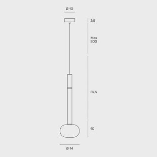 miloox by Sforzin Hanglamp Mose, brons, kaphoogte 48 cm, 1-lamp, glas