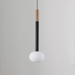 miloox by Sforzin Hanglamp Mose, koper, kaphoogte 48 cm, 1-lamp, glas