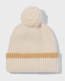 HEMA Kindermuts met wol beige (beige)