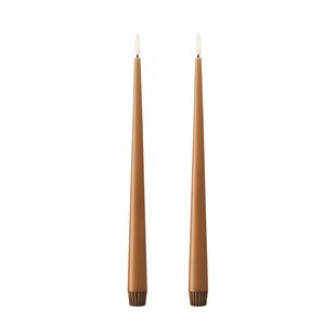 ester & erik ester & erik taper kaars LED 2-pack 23 Raw Toffee , 30 cm