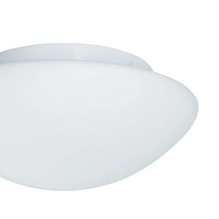 Searchlight Bathroom Flush - plafondlamp badkamer - Ø 35 x 11,5 cm - IP44 - opaal wit