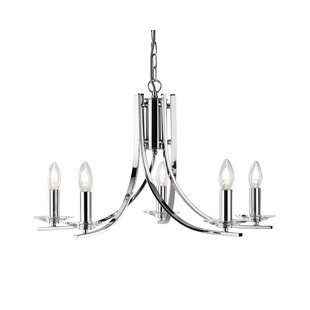 Searchlight Ascona - luster - Ø 62 x 90 cm - chroom