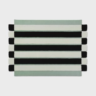 Ogeborg ODC Segment Rug Collection Stripe Chess vloerkleed Mint-white-black, 179x250 cm