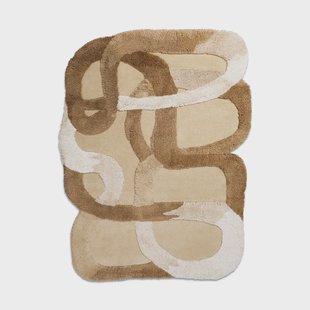 Ogeborg The Tangles wollen vloerkleed Natural, 236x300 cm