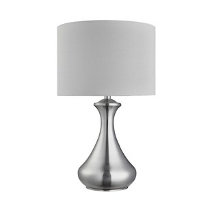 Searchlight Touch - tafellamp - Ø 24 x 40 cm - 3 stappen dimbaar - antiek messing en crème