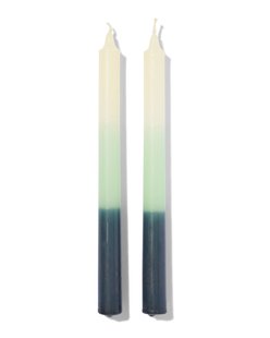 HEMA Korte huishoudkaarsen dip-dye - 2 stuks (taupe)